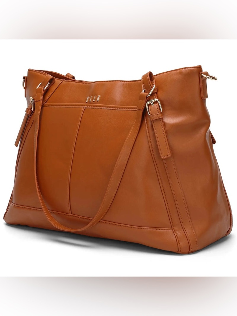 Elle Leisure Luxe 33L Vegan Leather Weekender Tote Bag - Picture 1 of 16
